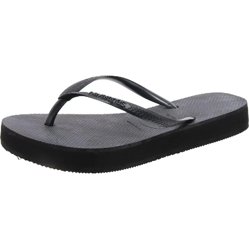 Comfortable Office Shoes Womens Platform Flip-Flop Slide Sandals