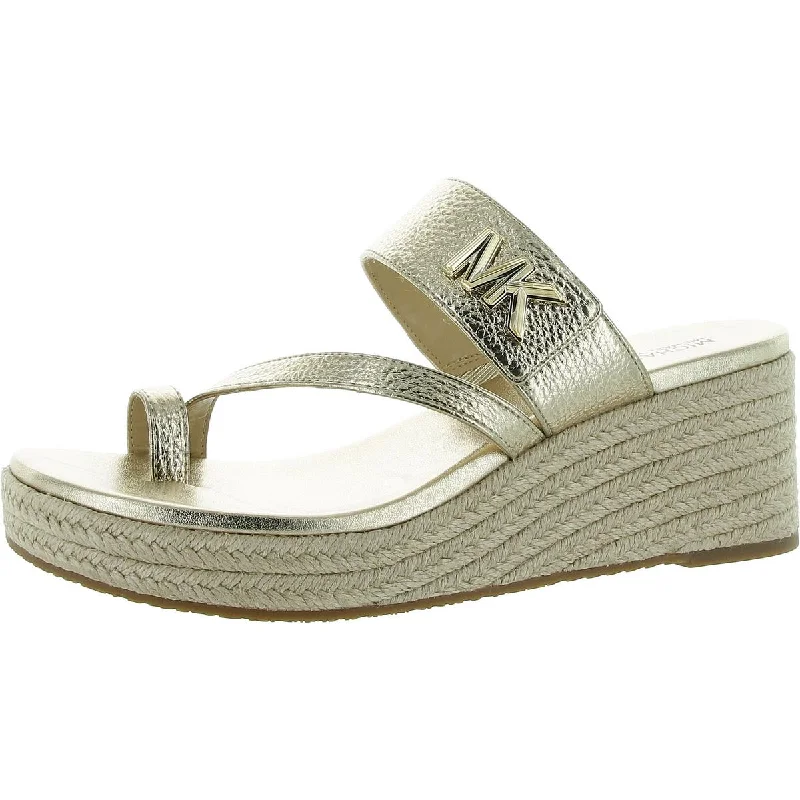 Flash Sales Jilly Womens Faux Leather Metallic Espadrilles