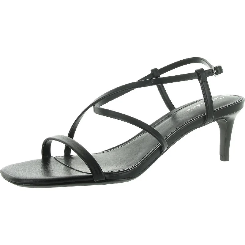 Urban Elegance Deals Ishaya Womens Faux Leather Strappy Ankle Strap