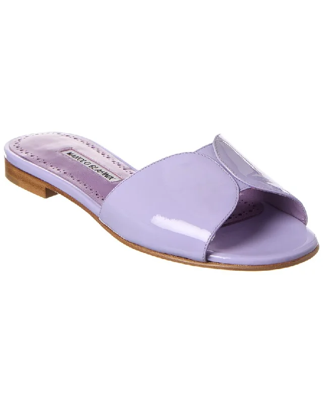 Luxury Boots Sale Manolo Blahnik Houramu Patent Sandal