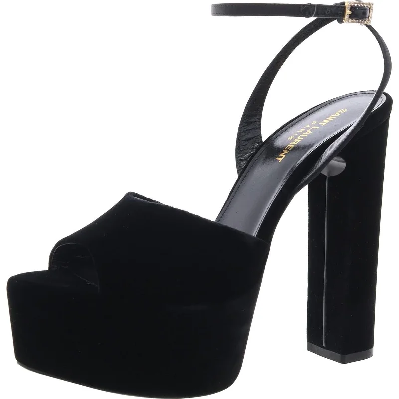 Fashion Sale Womens Velvet Buckle Platform Sandals