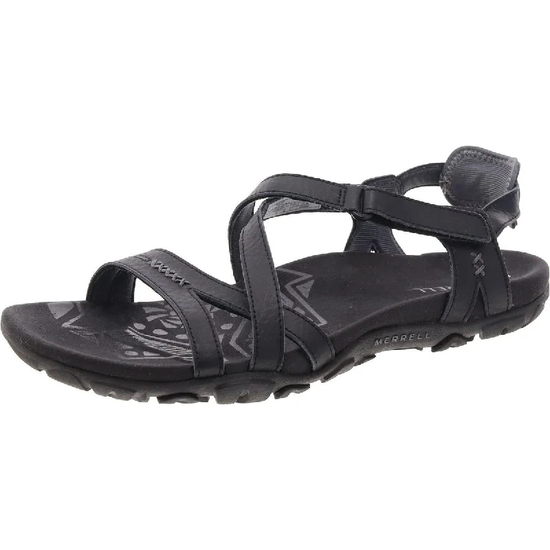 Limited Stock, Big Sale Black Night Womens Leather Open Toe Strappy Sandals