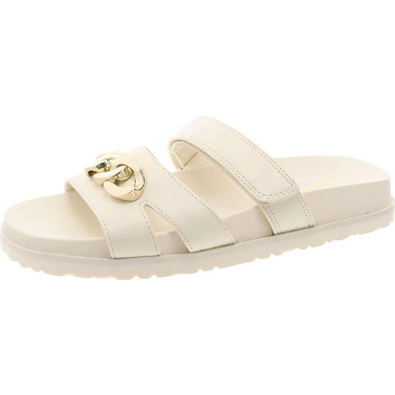 Water-Resistant Shoes Sale Claren Womens Faux Leather Adjustable Slide Sandals