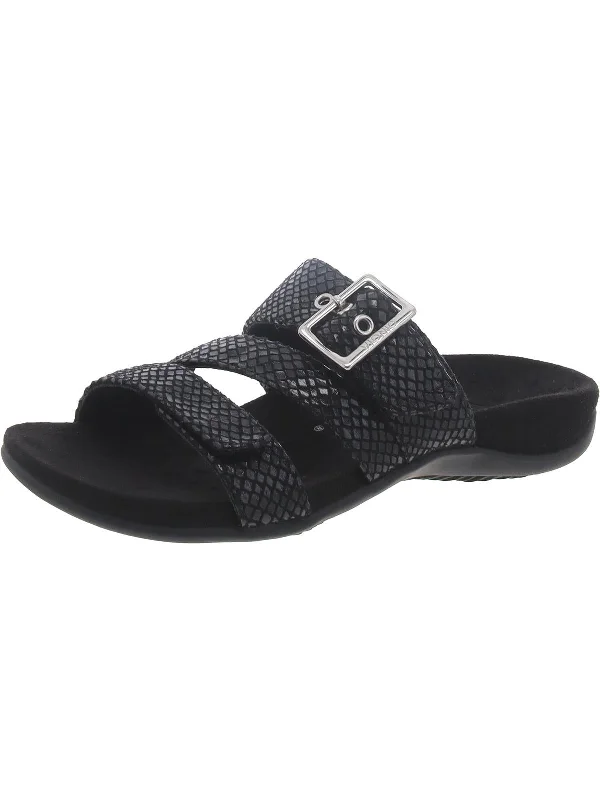 Feminine Luxe Style Sale Skylar Womens Faux Leather Strappy Slides