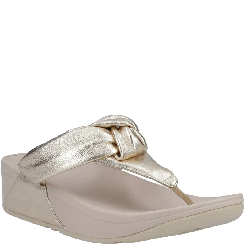Comfortable Urban Shoes Fitflop Lulu Padded Knot Toe Post Sandals