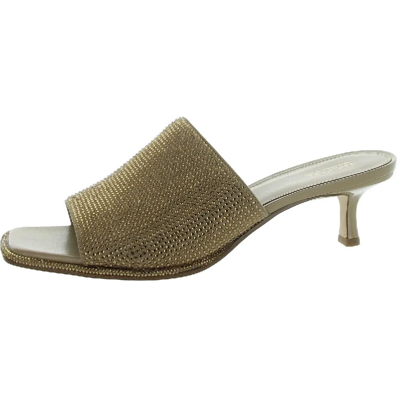 Slip-On Shoes Promotion Lara Kitten Womens Rhinestone Peep-Toe Mule Sandals