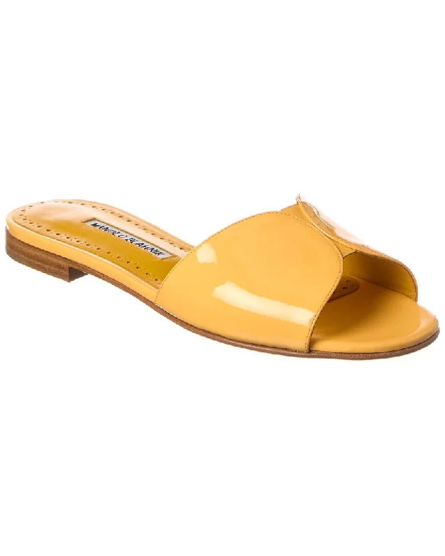 Easy Elegance Sales Manolo Blahnik Houramu Patent Sandal