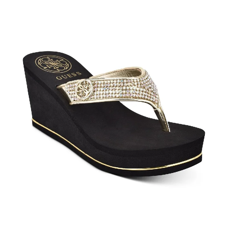 Affordable Trendy Fashion Sarraly 4 Womens Embellished Slip-On Wedge Sandals