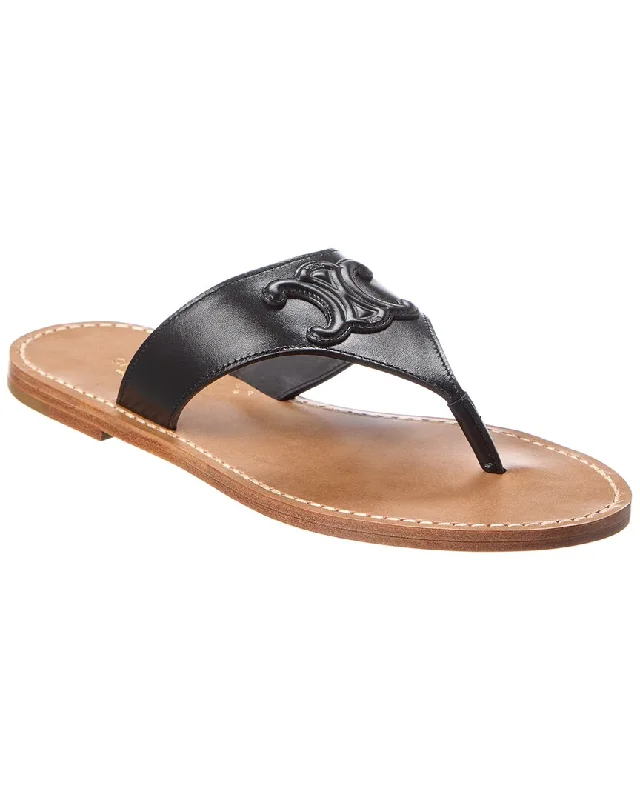 The Latest Trends CELINE Triomphe Leather Sandal