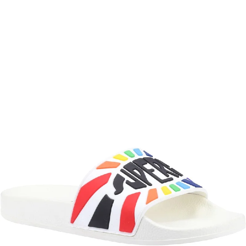 Modish Fashion Discounts Superga Slide Multicolour Logo Sandals