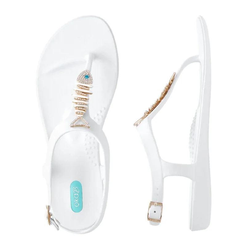 Fashionista Favorites Women's Ariel T-Strap Sandals In Salt
