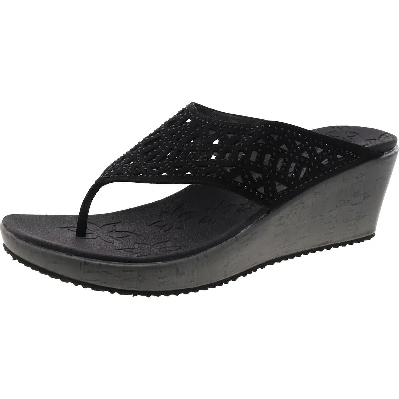 Cozy Comfort Style Sale Womens Faux Leather Slip On Thong Sandals