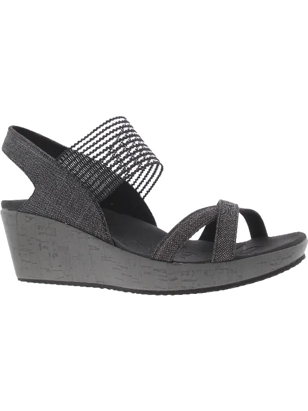 Trendy Styles Beverlee High Tea Womens Mesh Slingback Wedge Sandals