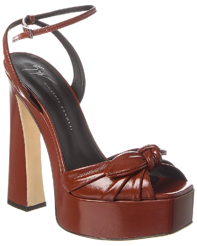Fashion Forward Giuseppe Zanotti Gabriiela Wedge 145 Leather Platform Sandal