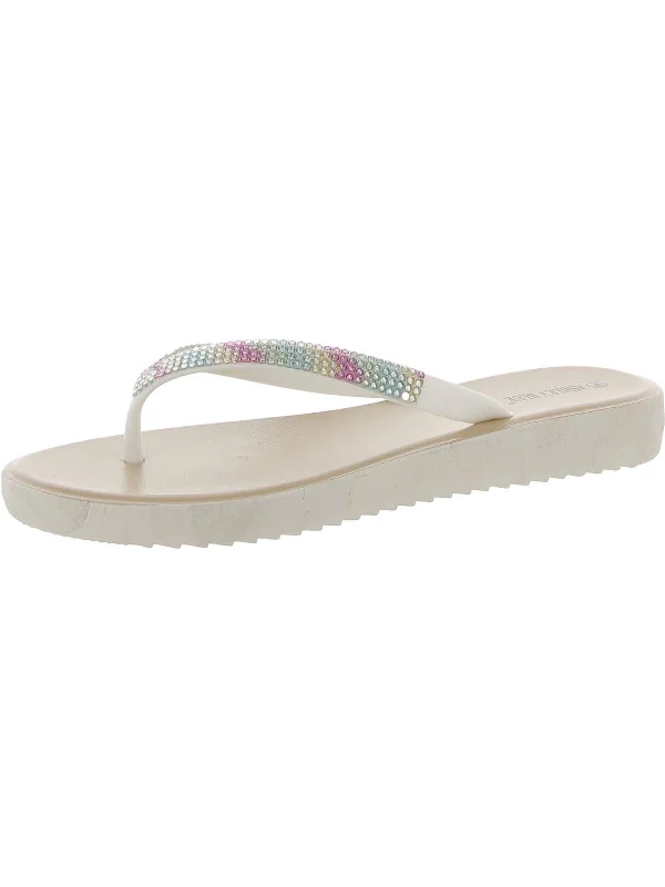 End Of Season Clearance Cali Meditation-Daisy Delight Womens Embellished Thong Flip-Flops