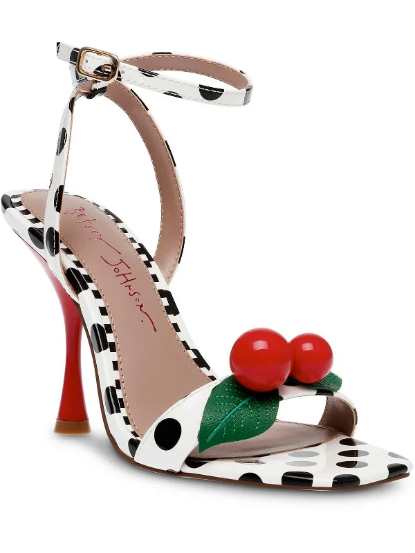 Save Big Maia Womens Patent Polka Dot Slingback Sandals