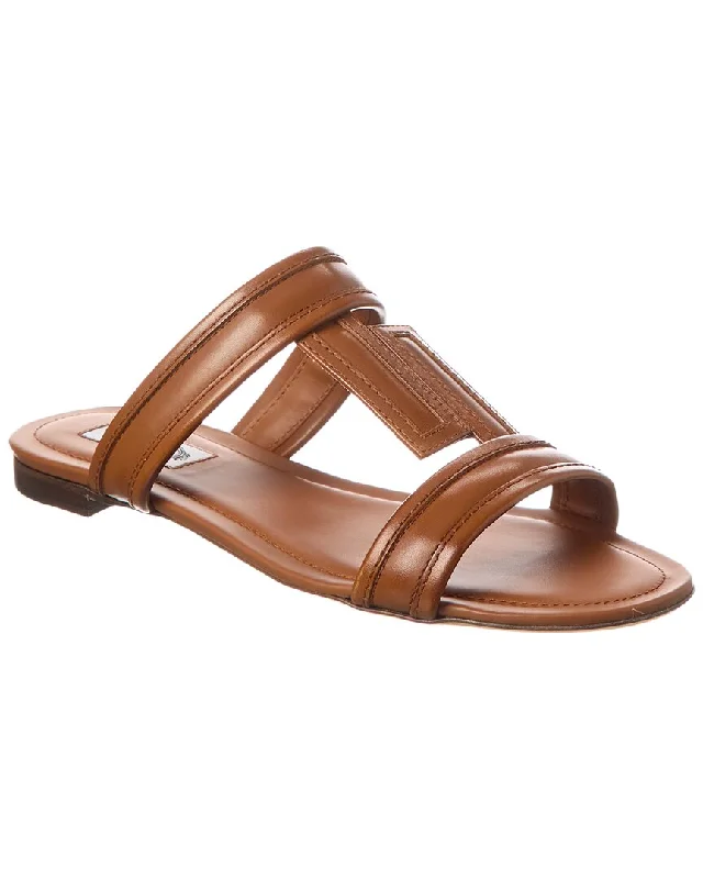 Statement Casual Shoes TOD’s Double T Strap Leather Sandal