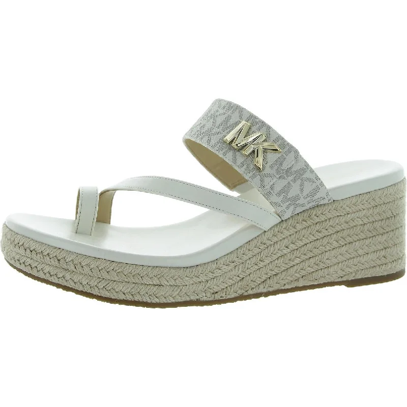 All-Season Shoes Deal Jilly Mid Wedge Womens Logo Wedge Thong Sandals