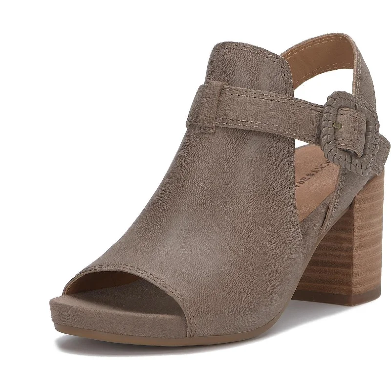 All-Season Shoes Deal Juliane Womens Leather Peep-Toe Slingback Sandals
