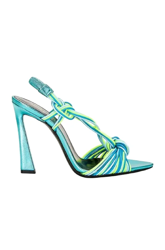 Big Savings Strappy Sandal In Cerulean & Giallo Fluo