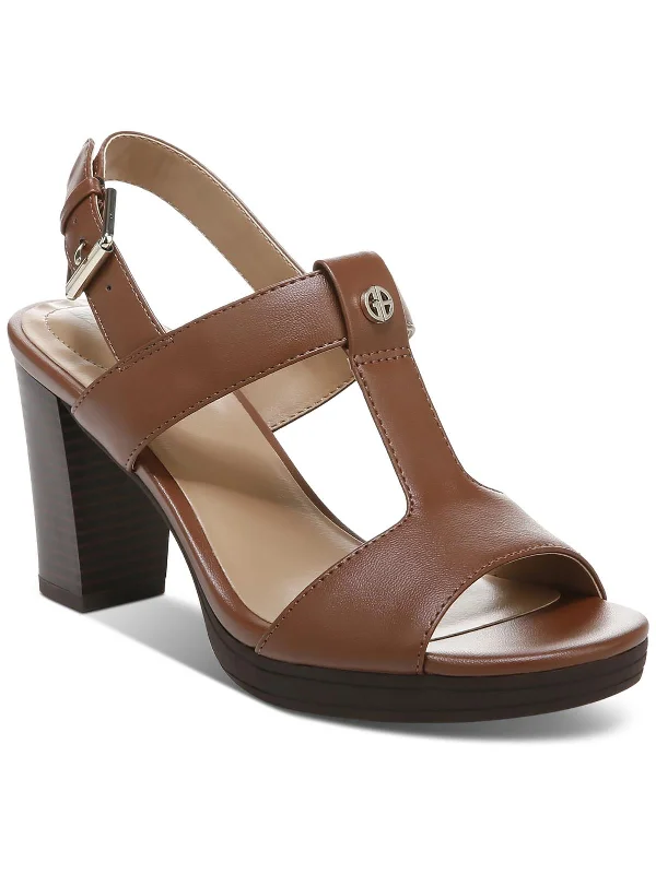 Latest Fashion Paulette Womens Faux Leather Buckle Slingback Sandals