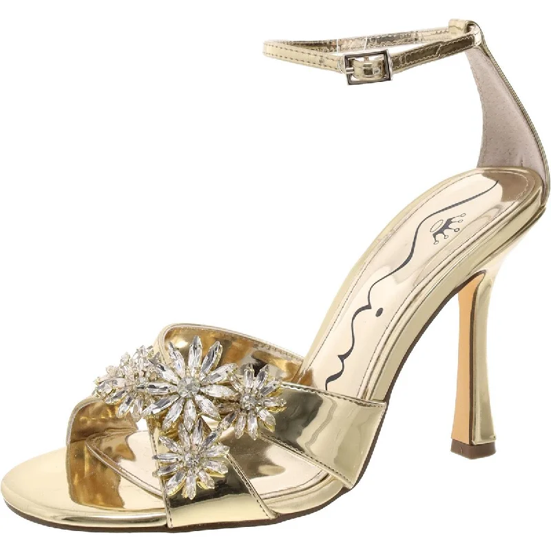 Budget-Friendly Fashion Dawn Womens Patent Rhinestone Ankle Strap