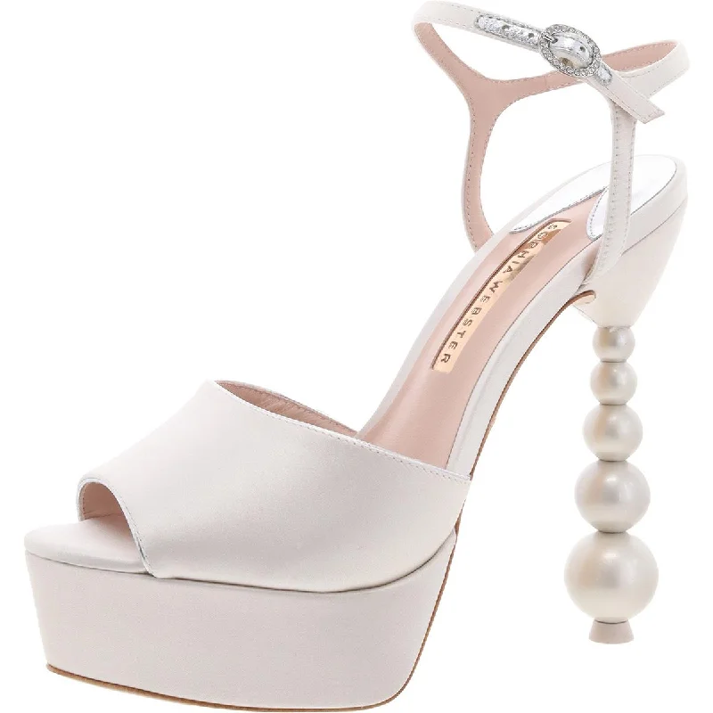 Spring Offer Natalia Perla Womens Satin Peep Toe Platform Sandals