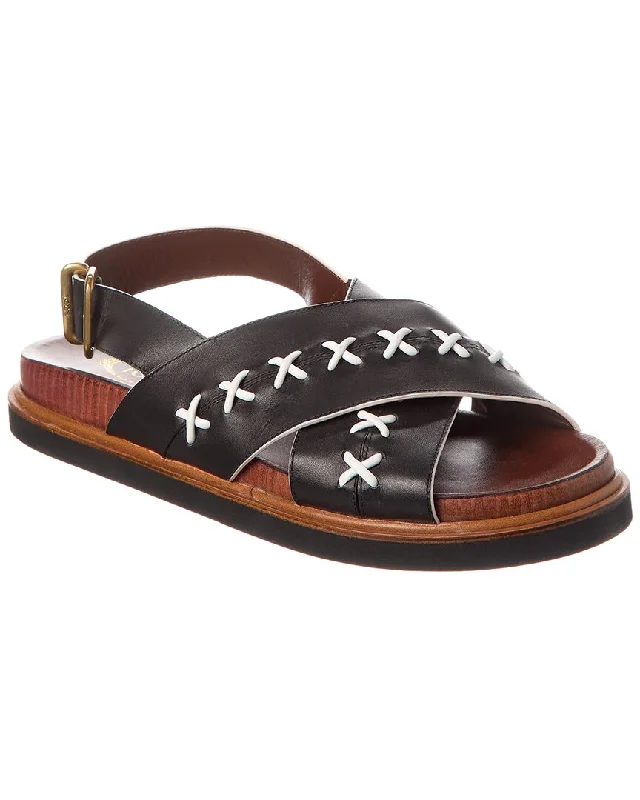 Effortless Style Shoes Sale TOD’s Cassetta Leather Sandal
