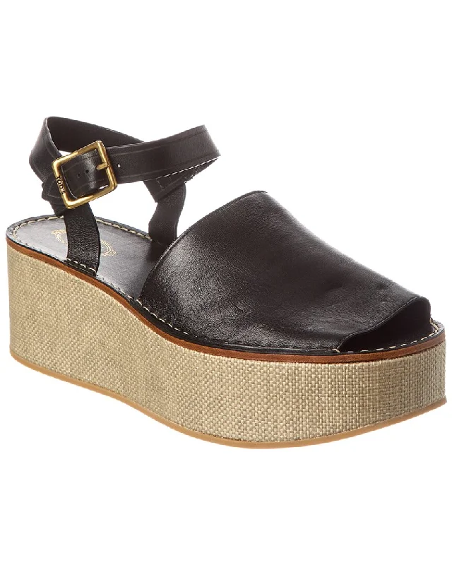 Minimalist Casual Shoes TOD’s Leather Platform Sandal