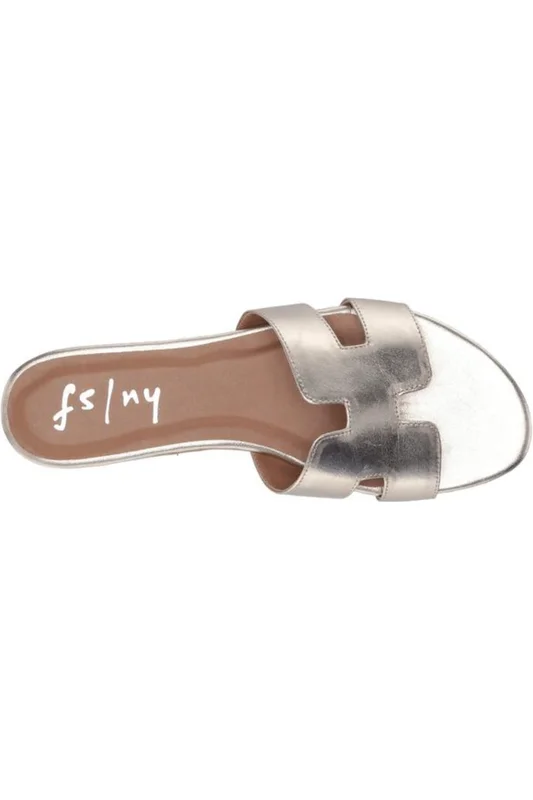 Premium Footwear Sale Champagne Gold Metallic Platino Alibi Genuine Leather Sandals