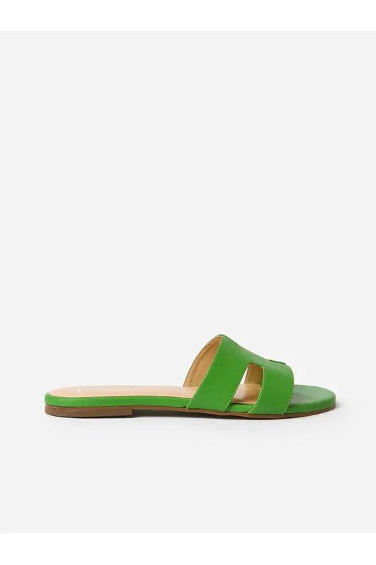 Vintage-Inspired Shoes Deal Kelly Green Alibi Genuine Leather Sandals