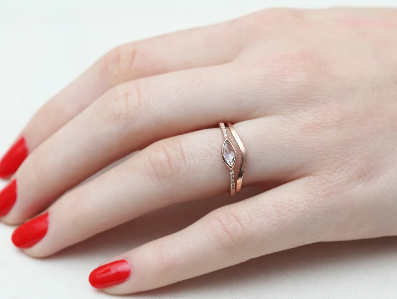 Seasonal Jewelry Sale – Upgrade Your Style Today 0.30ct Marquise Rosecut Diamond & Pavé Bezel Ring Seasonal Jewelry Sale – Upgrade Your Style Today 0.30ct Marquise Rosecut Diamond & Pavé Bezel Ring