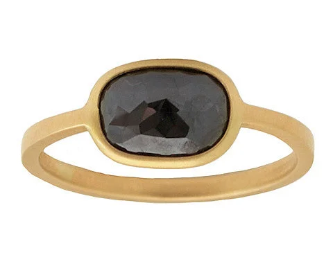 Save On Luxury Jewelry Pieces – Limited-Time Offers 1.14ct Cushion Rose-cut Black Diamond & Yellow Gold Wire Ring Save On Luxury Jewelry Pieces – Limited-Time Offers 1.14ct Cushion Rose-cut Black Diamond & Yellow Gold Wire Ring