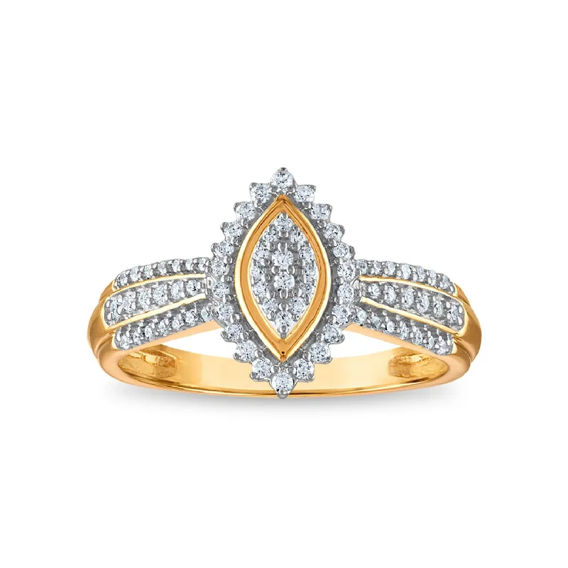 Special Offers On Handcrafted And Designer Jewelry 1/3 CTW Diamond Cluster Ring in 10KT Yellow Gold