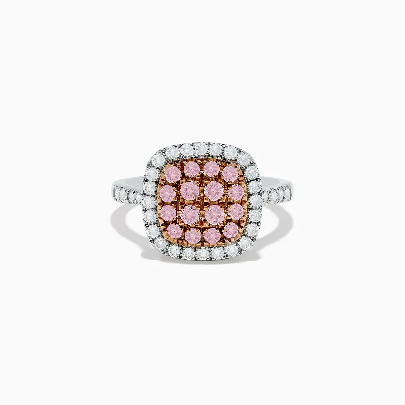 Buy More, Save More – Special Jewelry Discounts 14K Two Tone Gold White and Pink Diamond Ring