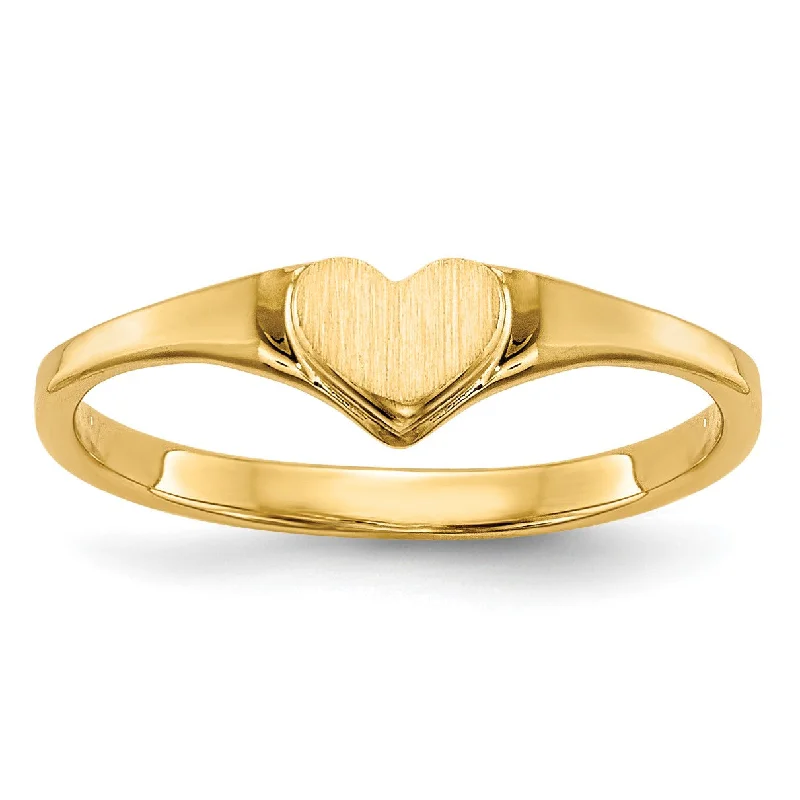 Luxury Jewelry Sale – Elegant Styles At Unbeatable Prices 14KT Yellow Gold Childrens Heart Ring; Size 3 Luxury Jewelry Sale – Elegant Styles At Unbeatable Prices 14KT Yellow Gold Childrens Heart Ring; Size 3