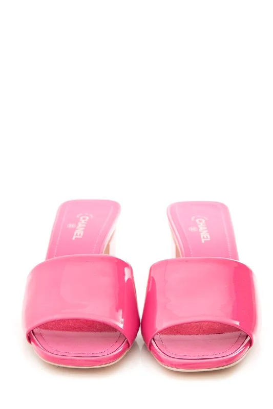All-Season Shoes Deal Chanel 2022 SS Pink CC Sandal Mules SZ 37.5