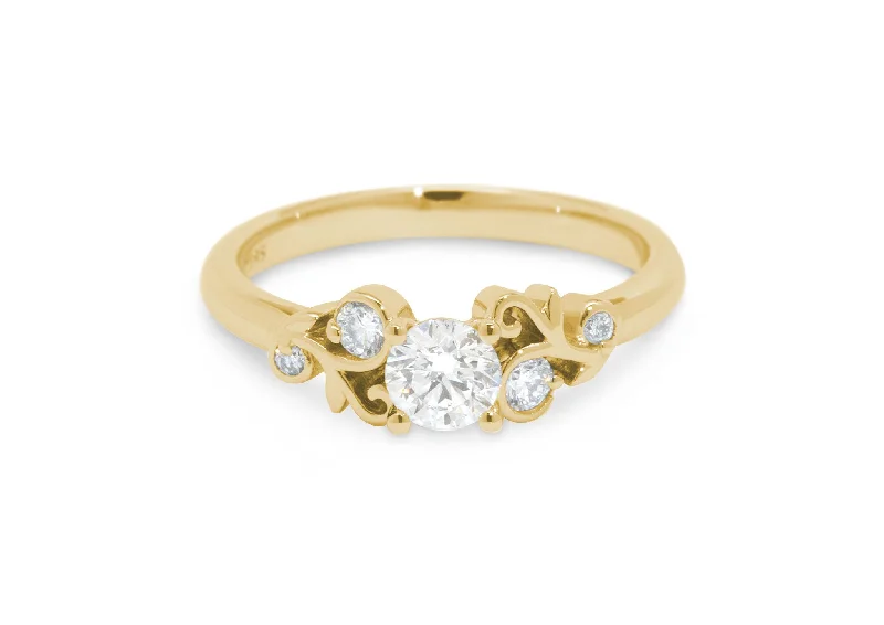 Buy More, Save More On Stunning Jewelry Pieces Five-Stone Diamond Elvish Vine Engagement Ring, Yellow Gold Buy More, Save More On Stunning Jewelry Pieces Five-Stone Diamond Elvish Vine Engagement Ring, Yellow Gold