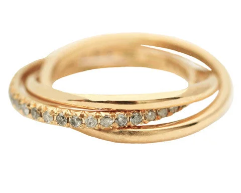 High-End Jewelry, Now More Affordable Than Ever Grey Diamond Eternity Rolling 18K Gold Ring