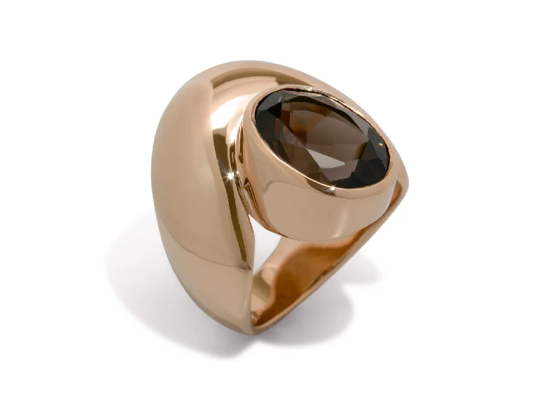 Luxury Handcrafted Jewelry For Elegant Looks JW232 Gemstone Ring, Red Gold