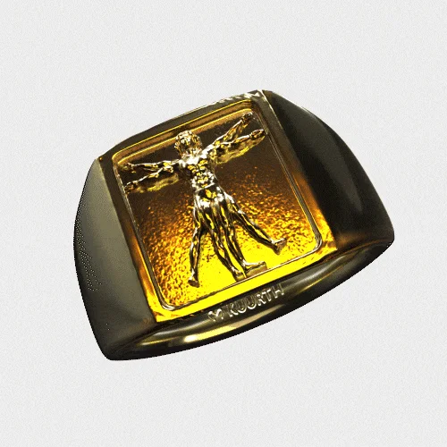 Luxury Jewelry Sale – Sparkle For Less Vitruvian Man - Gold Ring V2