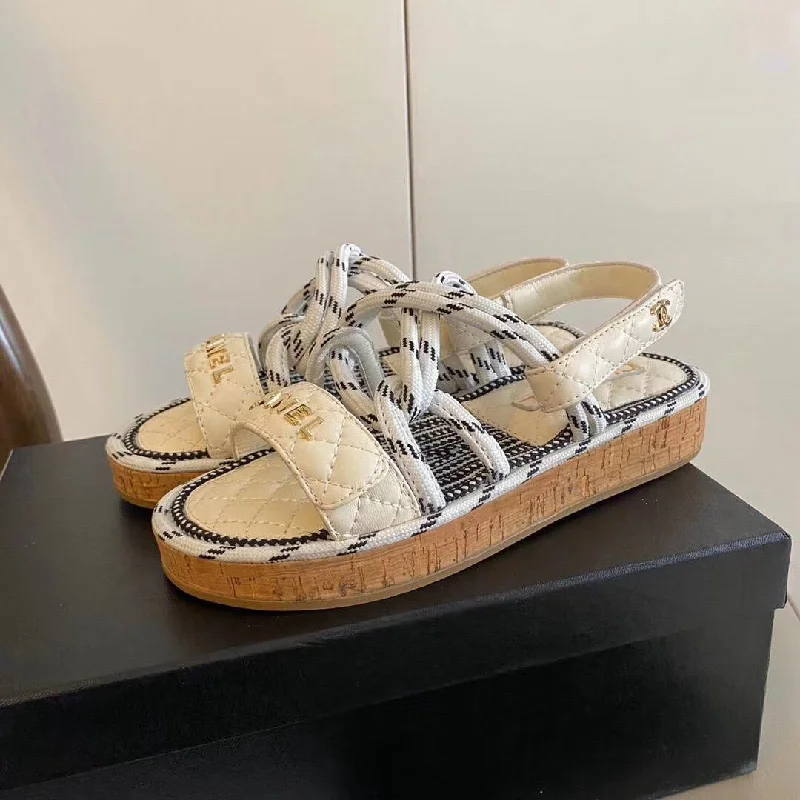 Women's Non-Slip Flats Chanel Sandals