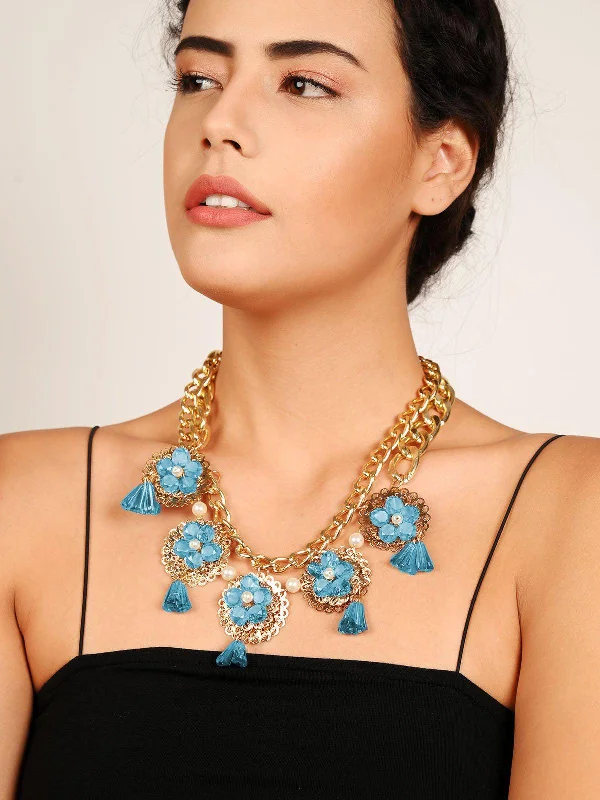 Bestselling Jewelry Now On Sale – Elevate Your Look Odette Women Blue Metal Necklace Bestselling Jewelry Now On Sale – Elevate Your Look Odette Women Blue Metal Necklace