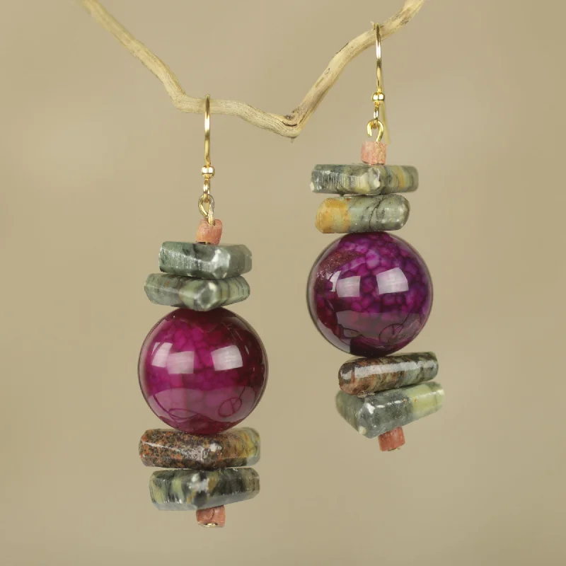 Flash Sale On Exquisite Jewelry – Don't Miss Out Oboafo Ye Na Purple Agate and Soapstone Beaded Earrings from Ghana Flash Sale On Exquisite Jewelry – Don't Miss Out Oboafo Ye Na Purple Agate and Soapstone Beaded Earrings from Ghana