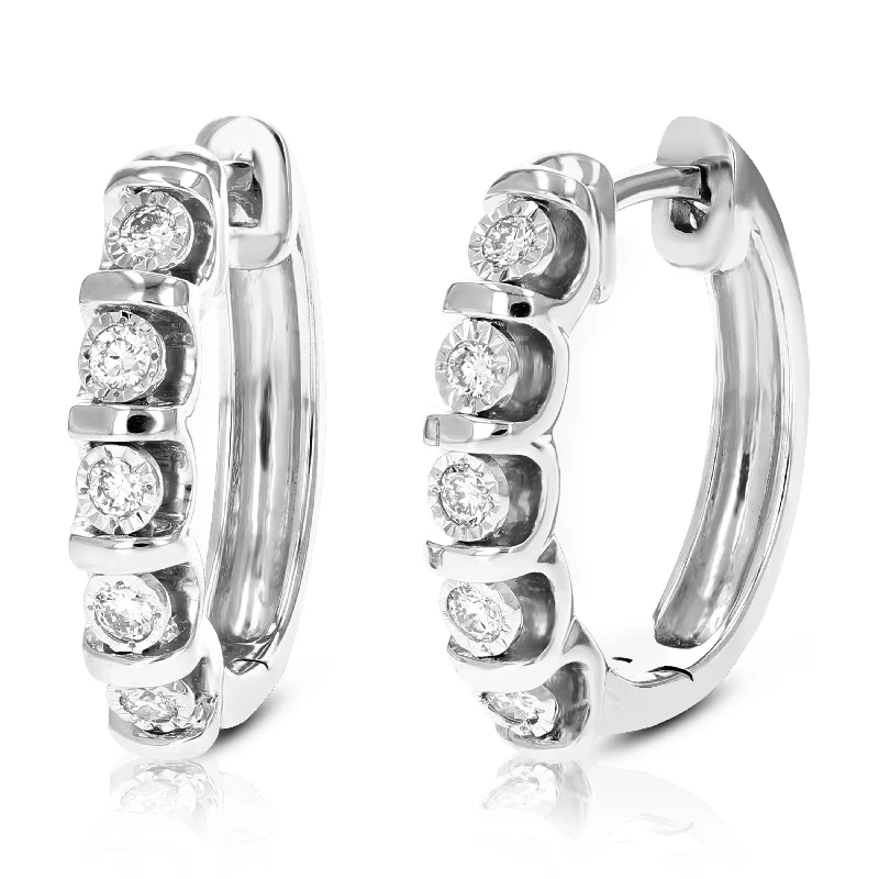 Jewelry Sale Alert – Shop Timeless Elegance Today 1/4 cttw Round Lab Grown Diamond Hoop Earrings .925 Sterling Silver Channel Set 2/3 Inch Jewelry Sale Alert – Shop Timeless Elegance Today 1/4 cttw Round Lab Grown Diamond Hoop Earrings .925 Sterling Silver Channel Set 2/3 Inch
