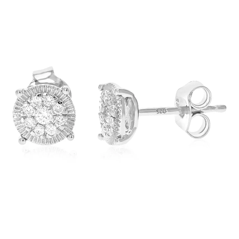 Elegant Jewelry, Affordable Luxury – Shop Now 1/5 cttw Round Lab Grown Diamond Studs Earrings .925 Sterling Silver Prong Set 1/4 Inch Elegant Jewelry, Affordable Luxury – Shop Now 1/5 cttw Round Lab Grown Diamond Studs Earrings .925 Sterling Silver Prong Set 1/4 Inch