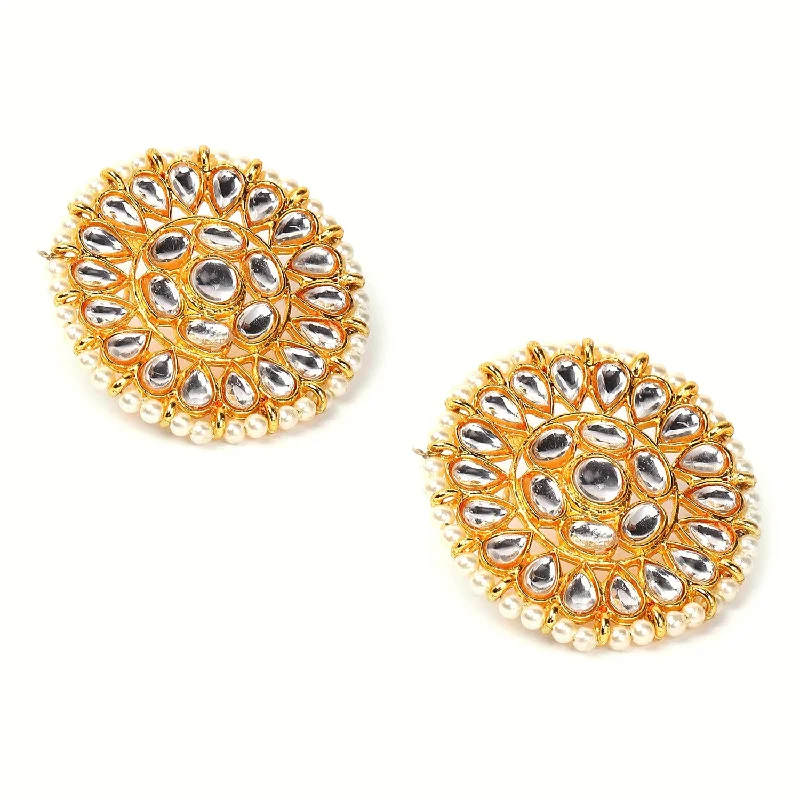 Timeless Jewelry At Special Discount Rates Gold Plated Kundan Studs