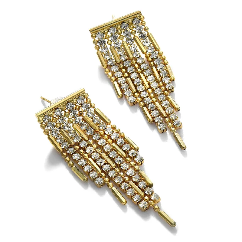 Last Chance To Grab Your Favorite Jewelry At A Discount Gold Plated Stone Drop Earring
