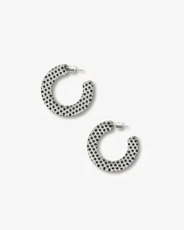 Discounted Jewelry For A Glamorous Look Kate Hoops in Black + Clear