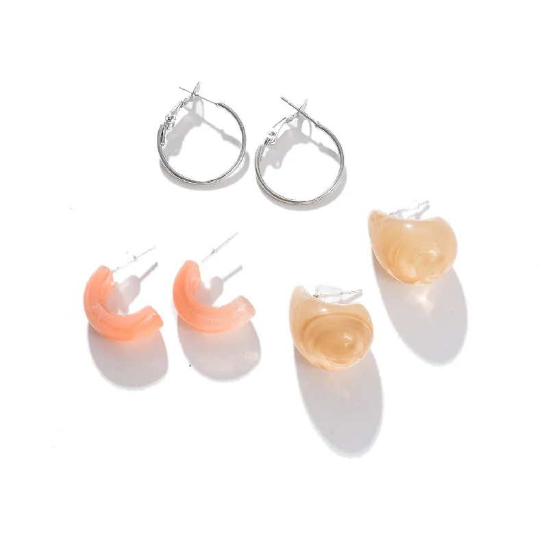 Jewelry Clearance Sale – Final Reductions Orange Contemporary Studs Earrings